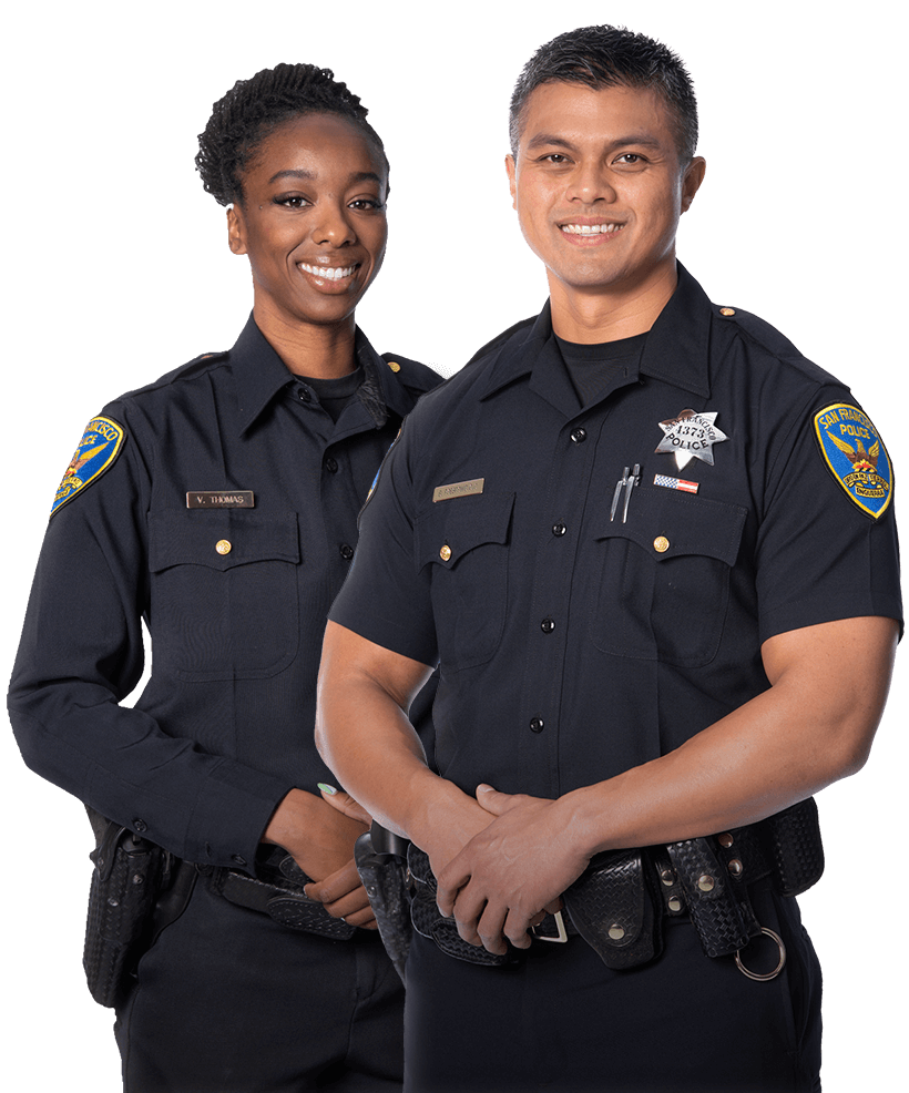 Image of one female officer and one male officer