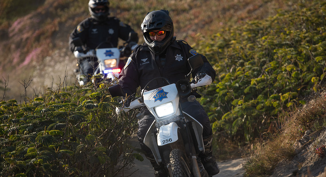 Image of police officer with motorcycle