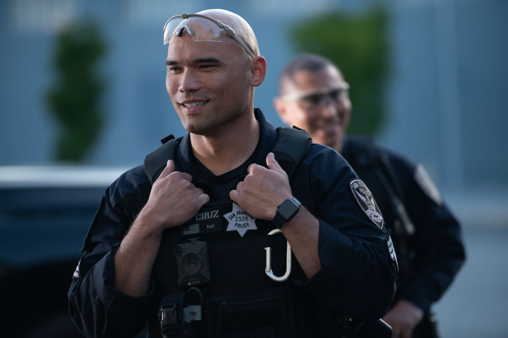 Swat member smiling
