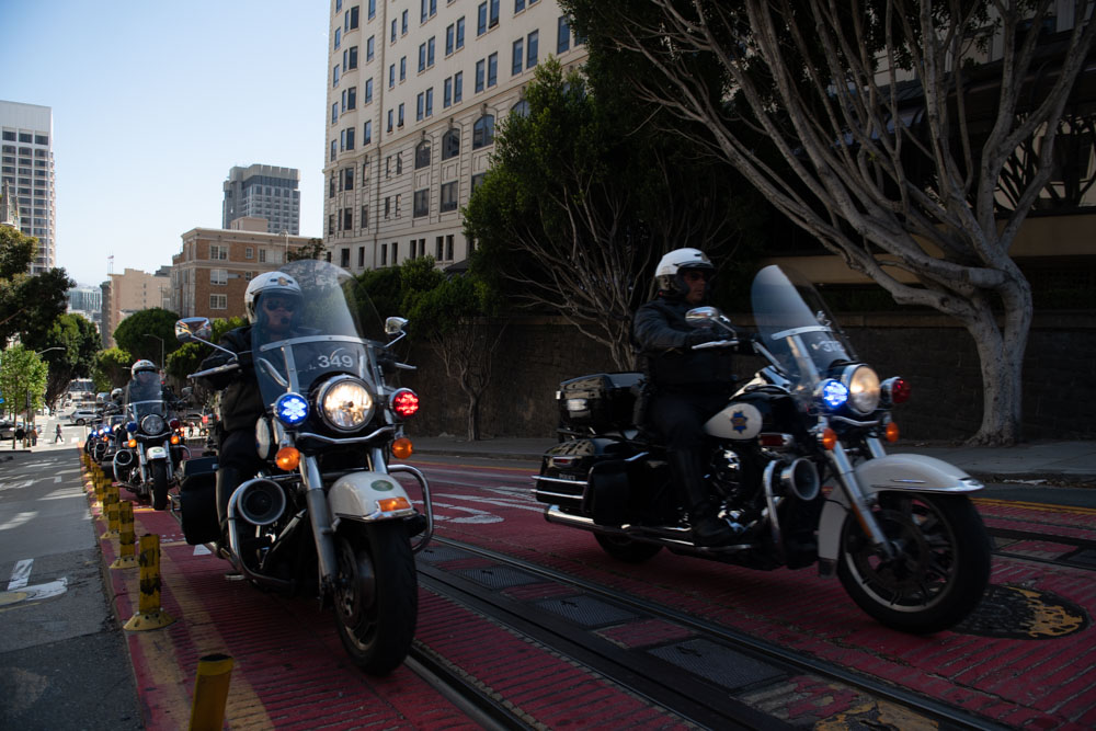 Motors unit rides through city in formation